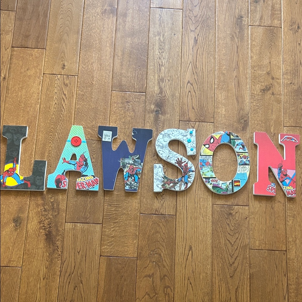Custom Comic-Style Decorative Letters - LAWSON